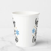 Baby Het is koud buiten Elegant Script Snowflake Papieren Bekers (Rechts)
