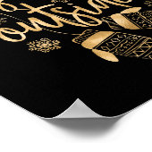 Baby Het is koud buiten Faux Gold Foil handschoene Poster (Hoek)