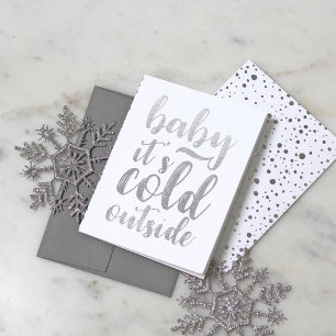 Baby Het is koud buiten feestdag gefilmd Folie Kaarten