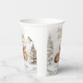 Baby het is koud buiten Forest Deer Baby shower Papieren Bekers (Rechts)