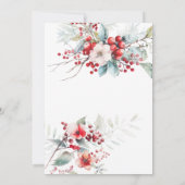 Baby het is koud buiten Frosty Floral Baby shower Kaart (Achterkant)