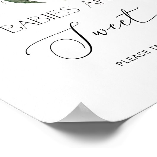 Baby het is koud buiten groenblijvend Baby's zijn  Poster (Hoek)