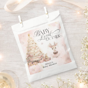 Baby het is koud buiten herten Baby shower Bedankzakje