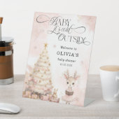 Baby het is koud Buiten Herten Baby shower Welkom Reclamebord Met Voetstuk (Insitu)