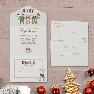 Baby Het is koud buiten het Baby shower All In One Uitnodiging