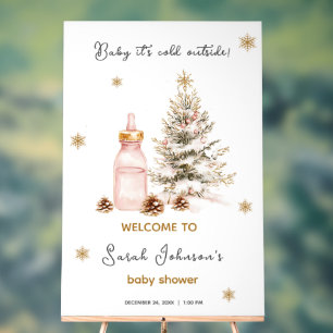 Baby het is koud buiten het Baby shower van de win Acryl Bord