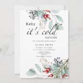 Baby het is koud buiten het baby shower van de win kaart (Voorkant)