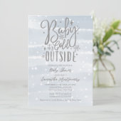 Baby Het is koud buiten het Baby shower van de Win Kaart (Staand voorkant)
