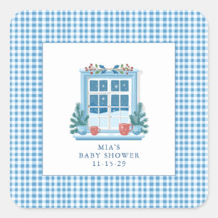 Baby Het is koud buiten het Baby shower van de win Vierkante Sticker