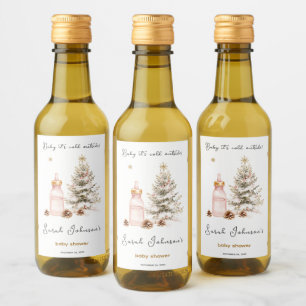 Baby het is koud buiten het Baby shower van de win Wijn Etiket