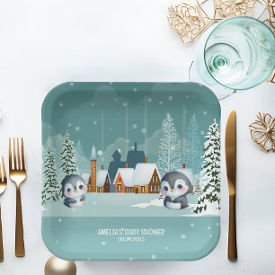 Baby Het is Koud Buiten het Baby shower van het Wi Papieren Bordje