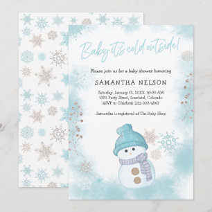 Baby Het is koud buiten het Baby shower van Winter Kaart