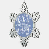 Baby het is Koud Buiten het Ornament van Kerstmis. (Rechts)