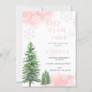 Baby Het is koud buiten het winterse Baby shower Kaart