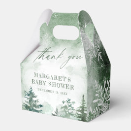 Baby Het is koud buiten het winterwoud Bedankdoosjes