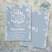Baby Het is koud buiten Jongen Winter Baby shower Kaart