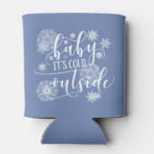 Baby het is koud buiten Kerstmis Blikjeskoeler (Achterkant)