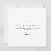 Baby Het is koud buiten Pas getrouwd 2 Foto Kerst Feestdagenkaart (Achterkant)