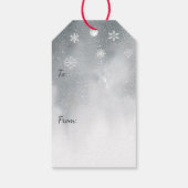 Baby Het is koud buiten pinguïn vakantie Cadeaulabel (Achterkant)