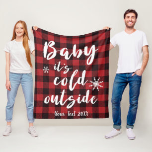 Baby Het is koud buiten Red Buffalo Fleece Deken