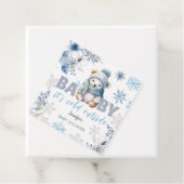 Baby het is koud buiten Schattige Boy Winter Baby Bedankjes Labels (In situ)