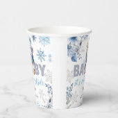 Baby het is koud buiten Schattige Boy Winter Baby  Papieren Bekers (Rechts)