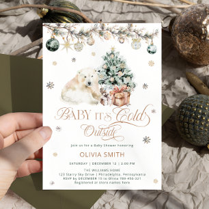 Baby het is koud buiten Schattige Polar Beer Baby  Kaart