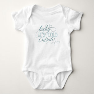 Baby Het is koud buiten Script Quote Baby Jumpsuit Romper
