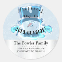 Baby het is koud buiten sneeuwmannen