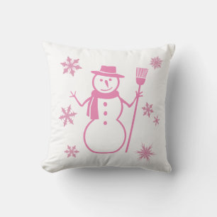 Baby het is koud buiten Sneeuwmannenkussen Kussen