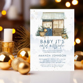 Baby Het is koud buiten sneeuwvlokken winter Kaart