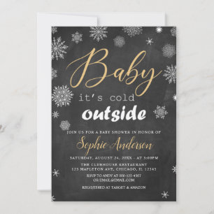 Baby Het is koud buiten Snowflake Baby shower Kaart