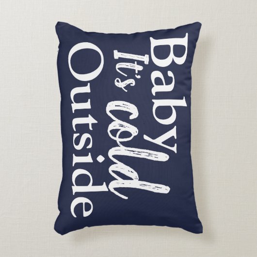 Baby Het is koud buiten Snowman Pattern Accent Kussen (Voorkant(Verticaal))