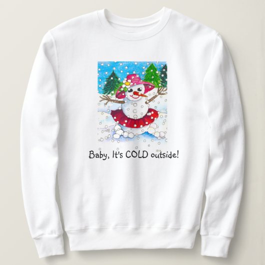 Baby Het is koud buiten sweatshirt (Design voorkant)