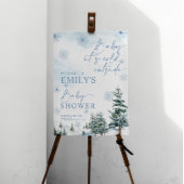 Baby Het is koud buiten teken, Baby shower Poster