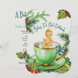 Baby Het is koud buiten   Uitnodiging voor Baby sh