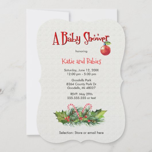 Baby Het is koud buiten | Uitnodiging voor Baby sh (Achterkant)