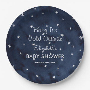 Baby Het is koud Buiten Whimsical Baby shower Papieren Bordje