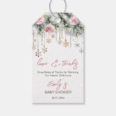 Baby het is koud buiten winter baby shower favor cadeaulabel (Voorkant)