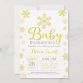 Baby het is koud buiten Winter Baby Shower Kaart (Voorkant)
