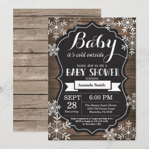 Baby het is koud buiten Winter Baby Shower Kaart