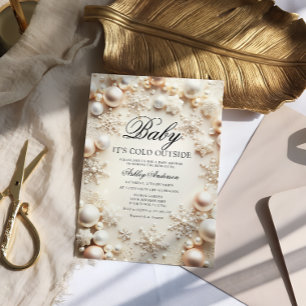 Baby het is koud buiten Winter Baby Shower Kaart