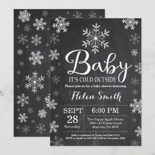 Baby het is koud buiten Winter Baby Shower Kaart