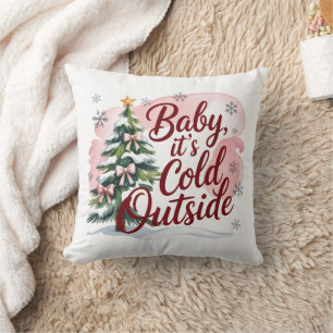 Baby, het is koud buiten Winter Baby Shower Kussen