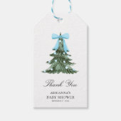 Baby Het is koud buiten Winter Blue Bow Dank u Cadeaulabel (Voorkant)
