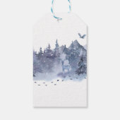 Baby Het is koud buiten Winter Snow Forest Deer Cadeaulabel (Achterkant)