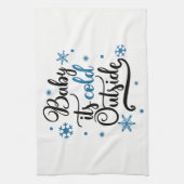 Baby Het is koud buiten Winter Theedoek (Verticaal)