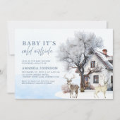 Baby Het is koud buiten Winter Wonderland Baby Sho Kaart (Voorkant)