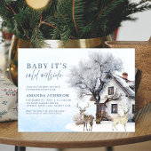 Baby Het is koud buiten Winter Wonderland Baby Sho Kaart