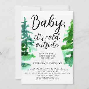 Baby, het is Koud Buiten Winterbos Baby shower Kaart